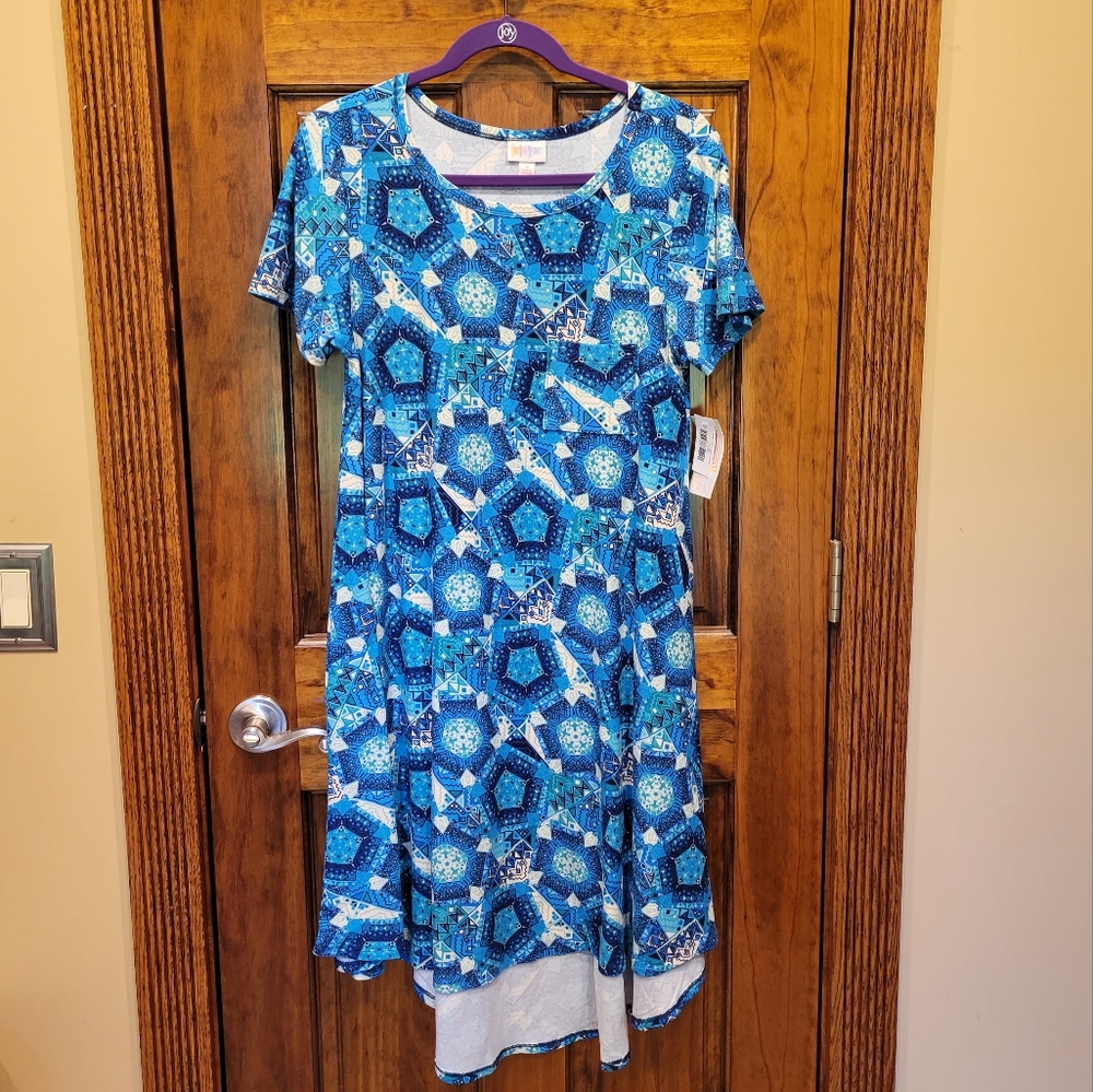 Lularoe Geometric Print Carly Dress NWT Small